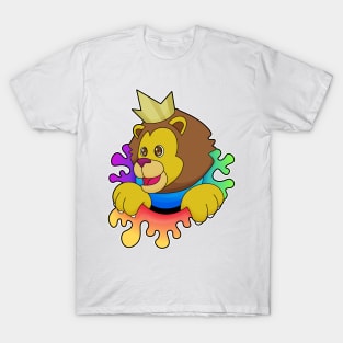 Lion as King with Crown T-Shirt